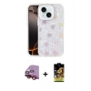 MARSİLYAN™- iPhone 14 Kılıf Odak Prime - Siyah Buffer Cam Ekran Koruyucu + Raze Metal Kamera Lens - KI
