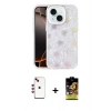 MARSİLYAN™- iPhone 14 Kılıf Odak Prime - Siyah Buffer Cam Ekran Koruyucu + Shine Kamera Lens - KI