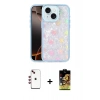 MARSİLYAN™- iPhone 14 Kılıf Odak Prime - Siyah Buffer Cam Ekran Koruyucu + Shine Kamera Lens - KI