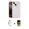 MARSİLYAN™- iPhone 14 Kılıf Odak Prime - Siyah Buffer Cam Ekran Koruyucu + Shine Kamera Lens - KI
