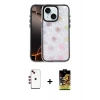 MARSİLYAN™- iPhone 14 Kılıf Odak Prime - Siyah Buffer Cam Ekran Koruyucu + Shine Kamera Lens - KI