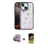 MARSİLYAN™- iPhone 14 Kılıf Odak Prime - Siyah Buffer Cam Ekran Koruyucu + Raze Metal Kamera Lens - MR