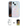 MARSİLYAN™- iPhone 14 Kılıf Odak Prime - Siyah Buffer Cam Ekran Koruyucu + Shine Kamera Lens - MI