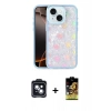 MARSİLYAN™- iPhone 14 Kılıf Odak Prime - Siyah Buffer Cam Ekran Koruyucu + Siyah PVD Metal Kamera Lens