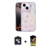 MARSİLYAN™- iPhone 14 Kılıf Odak Prime - Siyah Buffer Cam Ekran Koruyucu + Siyah PVD Metal Kamera Lens