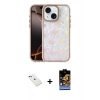 MARSİLYAN™- iPhone 14 Kılıf Odak Prime - Siyah Buffer Hayalet Cam Ekran Koruyucu + Diamond Kamera Lens - KI