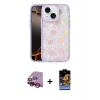 MARSİLYAN™- iPhone 14 Kılıf Odak Prime - Siyah Buffer Hayalet Cam Ekran Koruyucu + Raze Metal Kamera Lens - KI
