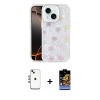 MARSİLYAN™- iPhone 14 Kılıf Odak Prime - Siyah Buffer Hayalet Cam Ekran Koruyucu + Shine Kamera Lens - GI