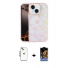 MARSİLYAN™- iPhone 14 Kılıf Odak Prime - Siyah Buffer Hayalet Cam Ekran Koruyucu + Shine Kamera Lens - GI