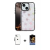 MARSİLYAN™- iPhone 14 Kılıf Odak Prime - Siyah Buffer Hayalet Cam Ekran Koruyucu + Shine Kamera Lens - GS