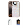 MARSİLYAN™- iPhone 14 Kılıf Odak Prime - Siyah Buffer Hayalet Cam Ekran Koruyucu + Shine Kamera Lens - MI
