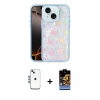 MARSİLYAN™- iPhone 14 Kılıf Odak Prime - Siyah Buffer Hayalet Cam Ekran Koruyucu + Shine Kamera Lens - MI
