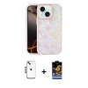 MARSİLYAN™- iPhone 14 Kılıf Odak Prime - Siyah Buffer Hayalet Cam Ekran Koruyucu + Shine Kamera Lens - MI