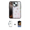 MARSİLYAN™- iPhone 14 Kılıf Odak Prime - Siyah Buffer Hayalet Cam Ekran Koruyucu + Shine Kamera Lens - MI