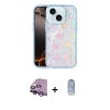 MARSİLYAN™- iPhone 14 Kılıf Odak Prime - Siyah Joko Magic 5D Cam + Mor Raze Metal Kamera Lens