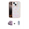 MARSİLYAN™- iPhone 14 Kılıf Odak Prime - Siyah Joko Magic 5D Cam + Mor Raze Metal Kamera Lens