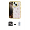 MARSİLYAN™- iPhone 14 Kılıf Odak Prime - Siyah Joko Magic 5D Cam + PVD Metal Kamera Lens - PE