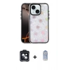 MARSİLYAN™- iPhone 14 Kılıf Odak Prime - Siyah Joko Magic 5D Cam + Siyah PVD Metal Kamera Lens