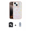 MARSİLYAN™- iPhone 14 Kılıf Odak Prime - Siyah Joko Magic 5D Cam + Yeşil PVD Metal Kamera Lens