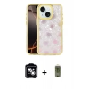 MARSİLYAN™- iPhone 14 Kılıf Odak Prime - Siyah Joko Magic 5D Hayalet Cam + PVD Metal Kamera Lens - GS