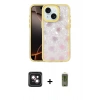 MARSİLYAN™- iPhone 14 Kılıf Odak Prime - Siyah Joko Magic 5D Hayalet Cam + PVD Metal Kamera Lens - PE