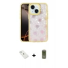 MARSİLYAN™- iPhone 14 Kılıf Odak Prime - Siyah Joko Magic 5D Hayalet Cam + Diamond Kamera Lens - YL