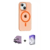 MARSİLYAN™- iPhone 14 Kılıf Pusula Form Özel Seri - Siyah Bilvis 5in1 3D Magic Cam Ekran Koruyucu + Raze Metal Kamera Lens - GS