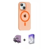 MARSİLYAN™- iPhone 14 Kılıf Pusula Form Özel Seri - Siyah Bilvis 5in1 3D Magic Cam Ekran Koruyucu + Raze Metal Kamera Lens - SH