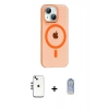 MARSİLYAN™- iPhone 14 Kılıf Pusula Form Özel Seri - Siyah Joko Magic 5D Cam + Shine Kamera Lens - GS