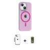 MARSİLYAN™- iPhone 14 Kılıf Pusula Form Özel Seri - Siyah Joko Magic 5D Hayalet Cam + Shine Kamera Lens - GI