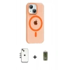 MARSİLYAN™- iPhone 14 Kılıf Pusula Form Özel Seri - Siyah Joko Magic 5D Hayalet Cam + Shine Kamera Lens - GI