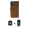 MARSİLYAN™- iPhone 14 Kılıf Siluet Işık Serisi - Şeffaf 360 Full Body Arka Koruyucu + PVD Metal Kamera Lens - MI
