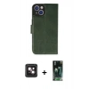 MARSİLYAN™- iPhone 14 Kılıf Siluet Işık Serisi - Şeffaf 360 Full Body Arka Koruyucu + PVD Metal Kamera Lens - PE