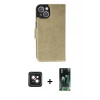 MARSİLYAN™- iPhone 14 Kılıf Siluet Işık Serisi - Şeffaf 360 Full Body Arka Koruyucu + PVD Metal Kamera Lens - PE