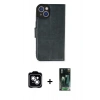 MARSİLYAN™- iPhone 14 Kılıf Siluet Işık Serisi - Şeffaf 360 Full Body Arka Koruyucu + PVD Metal Kamera Lens - GS