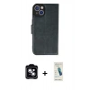 MARSİLYAN™- iPhone 14 Kılıf Siluet Işık Serisi - Şeffaf Pasifik Cam Ekran Koruyucu + PVD Metal Kamera Lens - MI