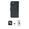 MARSİLYAN™- iPhone 14 Kılıf Siluet Işık Serisi - Şeffaf Pasifik Cam Ekran Koruyucu + PVD Metal Kamera Lens - PE