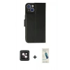 MARSİLYAN™- iPhone 14 Kılıf Siluet Işık Serisi - Şeffaf Pasifik Cam Ekran Koruyucu + PVD Metal Kamera Lens - PE