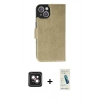 MARSİLYAN™- iPhone 14 Kılıf Siluet Işık Serisi - Şeffaf Pasifik Cam Ekran Koruyucu + PVD Metal Kamera Lens - PE