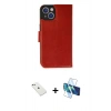 MARSİLYAN™- iPhone 14 Kılıf Siluet Işık Serisi - Siyah 3D Antistatik Cam Ekran Koruyucu + Diamond Kamera Lens - PE