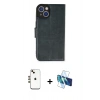 MARSİLYAN™- iPhone 14 Kılıf Siluet Işık Serisi - Siyah 3D Antistatik Cam Ekran Koruyucu + Shine Kamera Lens - GD