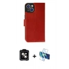 MARSİLYAN™- iPhone 14 Kılıf Siluet Işık Serisi - Siyah 3D Antistatik Cam Ekran Koruyucu + PVD Metal Kamera Lens - TU