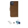 MARSİLYAN™- iPhone 14 Kılıf Siluet Işık Serisi - Siyah 3D Antistatik Cam Ekran Koruyucu + Diamond Kamera Lens - YL