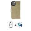 MARSİLYAN™- iPhone 14 Kılıf Siluet Işık Serisi - Siyah 3D Antistatik Cam Ekran Koruyucu + Shine Kamera Lens - YL
