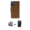 MARSİLYAN™- iPhone 14 Kılıf Siluet Işık Serisi - Siyah 3D Antistatik Hayalet Cam Ekran Koruyucu + Raze Metal Kamera Lens - SH