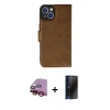 MARSİLYAN™- iPhone 14 Kılıf Siluet Işık Serisi - Siyah 3D Antistatik Hayalet Cam Ekran Koruyucu + Raze Metal Kamera Lens - KI