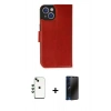 MARSİLYAN™- iPhone 14 Kılıf Siluet Işık Serisi - Siyah 3D Antistatik Hayalet Cam Ekran Koruyucu + Shine Kamera Lens - YL