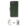 MARSİLYAN™- iPhone 14 Kılıf Siluet Işık Serisi - Siyah Bilvis 3D Cam Ekran Koruyucu + Shine Kamera Lens - KI