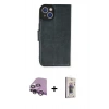 MARSİLYAN™- iPhone 14 Kılıf Siluet Işık Serisi - Siyah Bilvis 3D Cam Ekran Koruyucu + Raze Metal Kamera Lens - MR