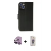 MARSİLYAN™- iPhone 14 Kılıf Siluet Işık Serisi - Siyah Bilvis 3D Cam Ekran Koruyucu + Raze Metal Kamera Lens - MR